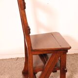 Transformable Library Step Stool into Chair - 19th Century