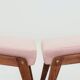 Vintage pink boucle tabouret modern design set of 2
