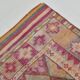 Tapis couloir kilim vintage, Tons pastel rose, bleu et beige, 94x409