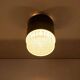 Vintage glass ceiling lamp from the 1960s.