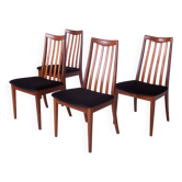 Chaises de salle à manger en teck du milieu du siècle par Leslie Dandy pour G-Plan, années 1960, lot de 4