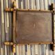 Antique mirror from the 1920s-1930s in bamboo H 49 cm / W 42 cm