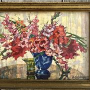 Tableau, bouquet de fleurs signée