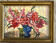 Tableau, bouquet of signed flowers.