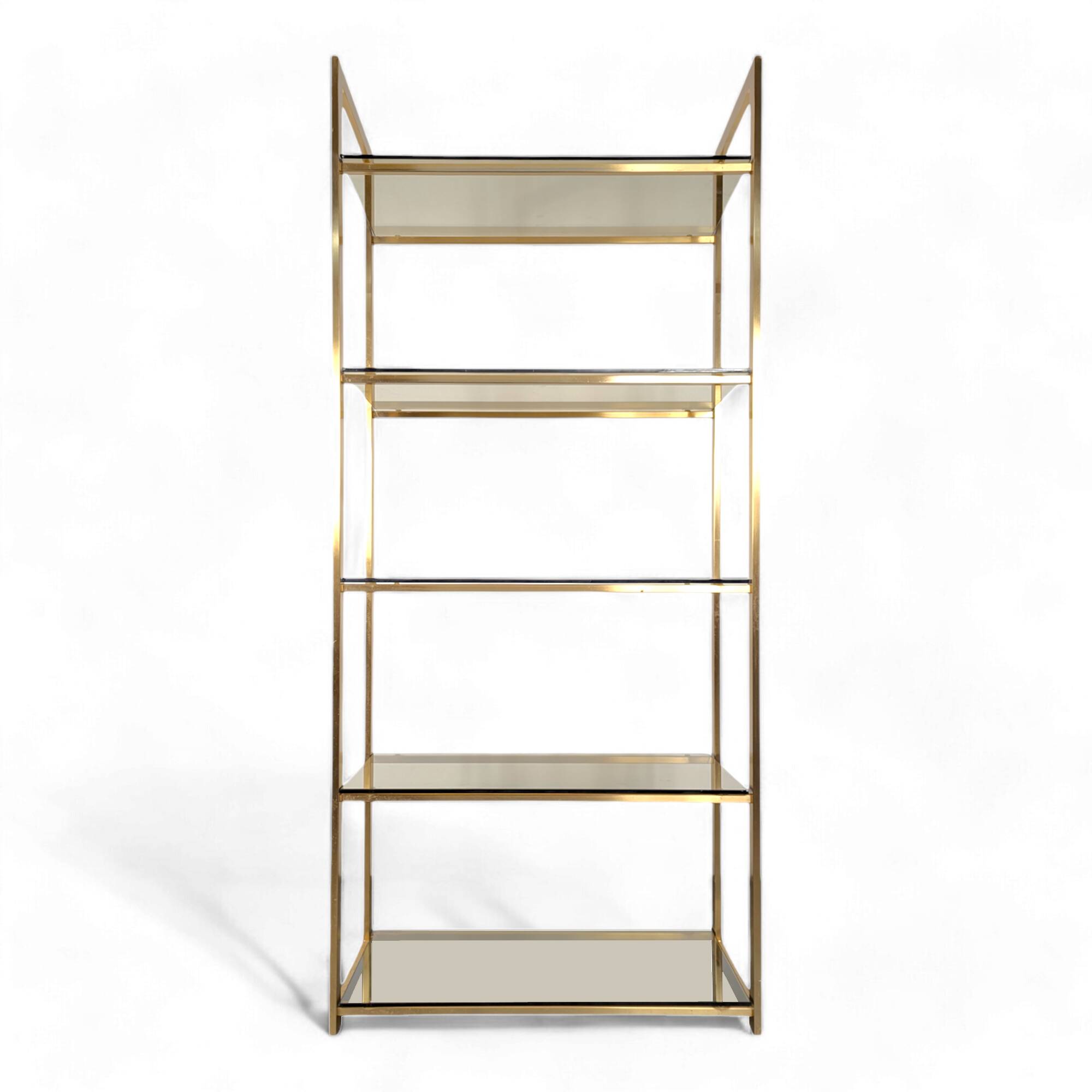 Artelano shelf in metal and smoked glass