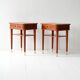Pair of 1940s Scandinavian Mahogany Nightstands