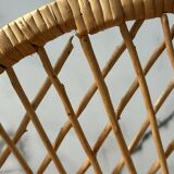 Small rattan and wicker shelf