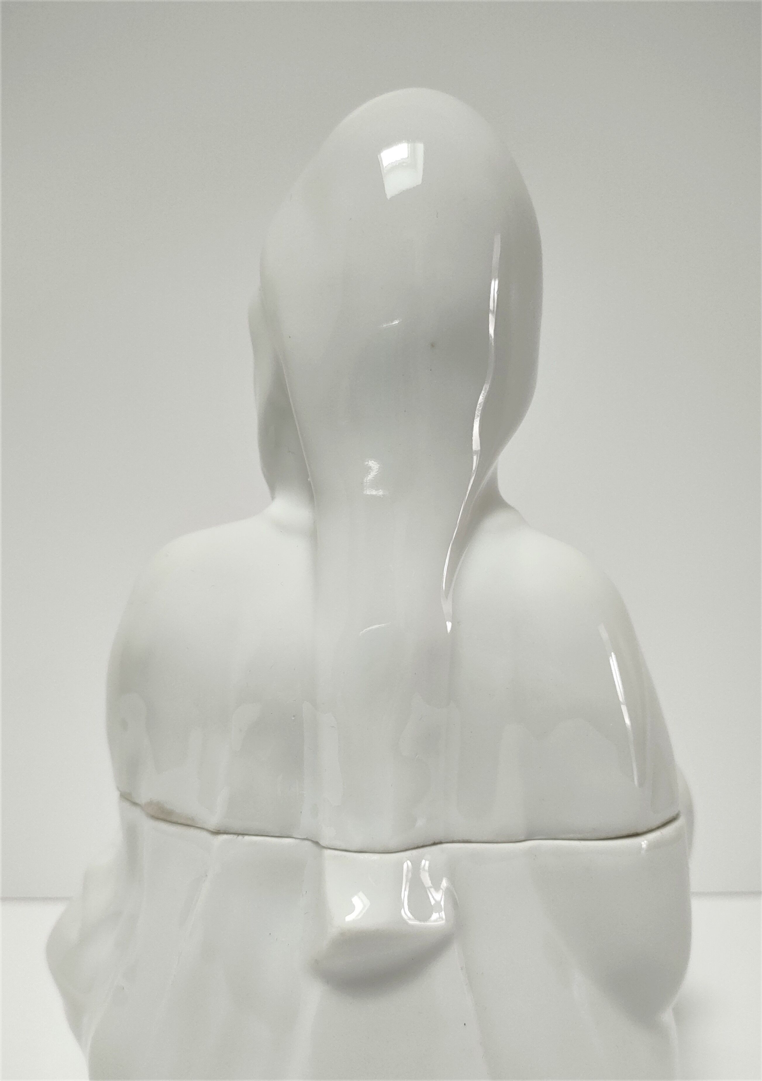 Anthropomorphic porcelain pot signed Baylac late nineteenth early twentieth