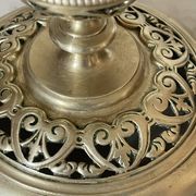 pair of openwork gilded brass candlesticks from the 19th century