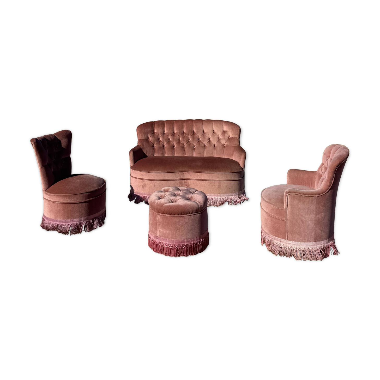Pink Toad Living Room Set