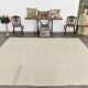 8x10 Cream & Beige Handmade Wool Vintage Rug, 248x301Cm