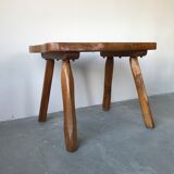 Brutalist coffee table in solid wood