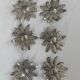 Set of 6 vintage silver-plated knife rests • Daisy flowers