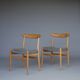 Chaises W2 en chêne de Hans J. Wegner pour C.M. Madsen, années 1960. Lot de 2.