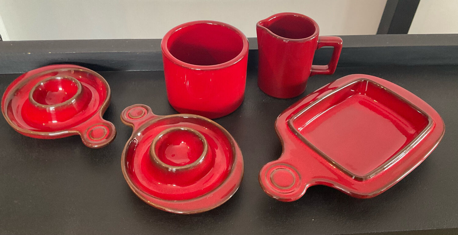Vintage 5 piece ceramic set for breakfast