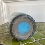 Signed stoneware soliflore bottle vase