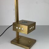 Lampe de bureau architecturale Bauhaus Art Déco en laiton, style Marcel Breuer