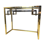 Vintage brass and chrome console by Belgochrom, 1970s