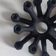 Scandinavian black cast iron candle holder, Danish Jens Quistgaard 1960