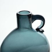 Cruche en verre soufflé bleu par Claude Morin, Dieulefit vers 1970