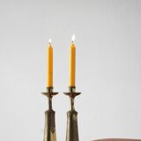 Large Danish Brass Candlesticks by Jens Harald Quistgaard for Ihq, 1960s, Set of 2