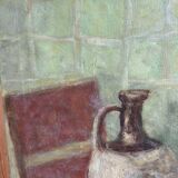 ANCIENT PAINTING Still Life, Unsigned, 20th Century, Oil On Canvas, 55x68cm, With Frame