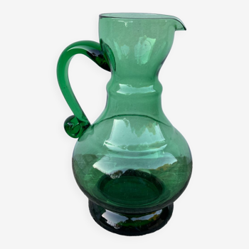 Vintage blown glass pitcher