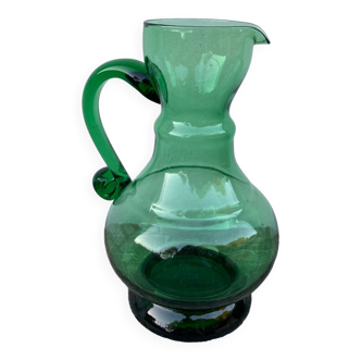 Vintage blown glass pitcher