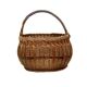 Old woven wicker basket and scoubidou