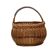 Old woven wicker basket and scoubidou