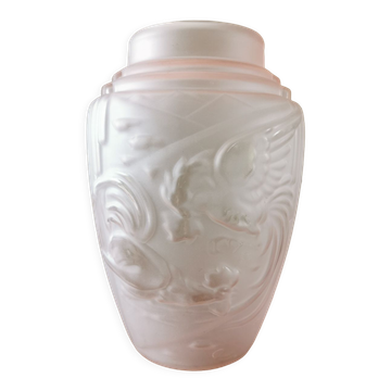 Art Deco vase with rooster decoration