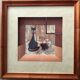 Tableau Mombard - Iconic Black Cat with Red Bow - Vintage 60s