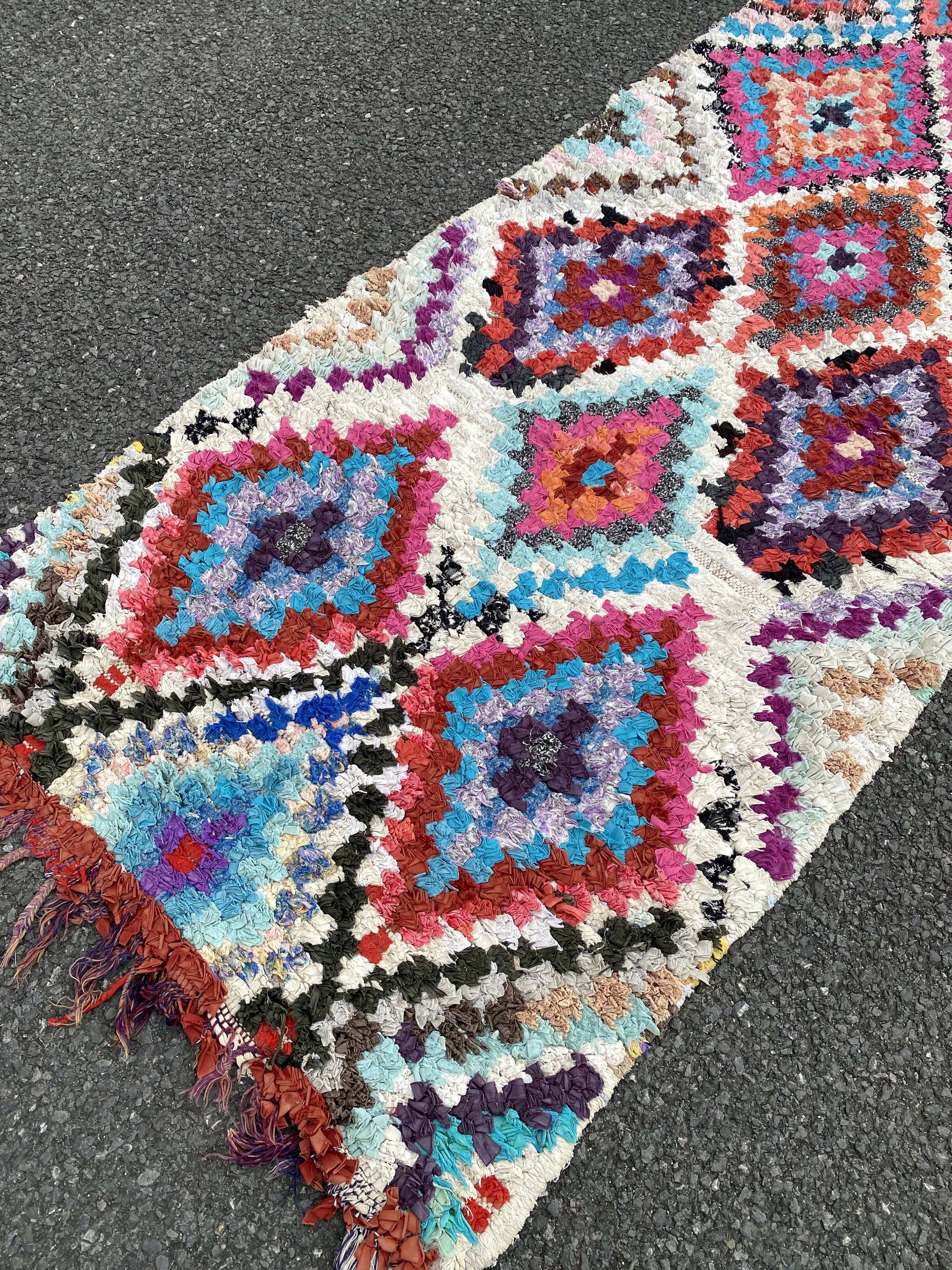 Berbere carpet boucherouite corridor 95x220 cm