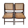 Pair of folding chairs canned 60s