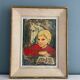 Painting, portrait of a child signed Nadi Ken