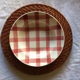 Set of 6 wicker and rattan undertributions