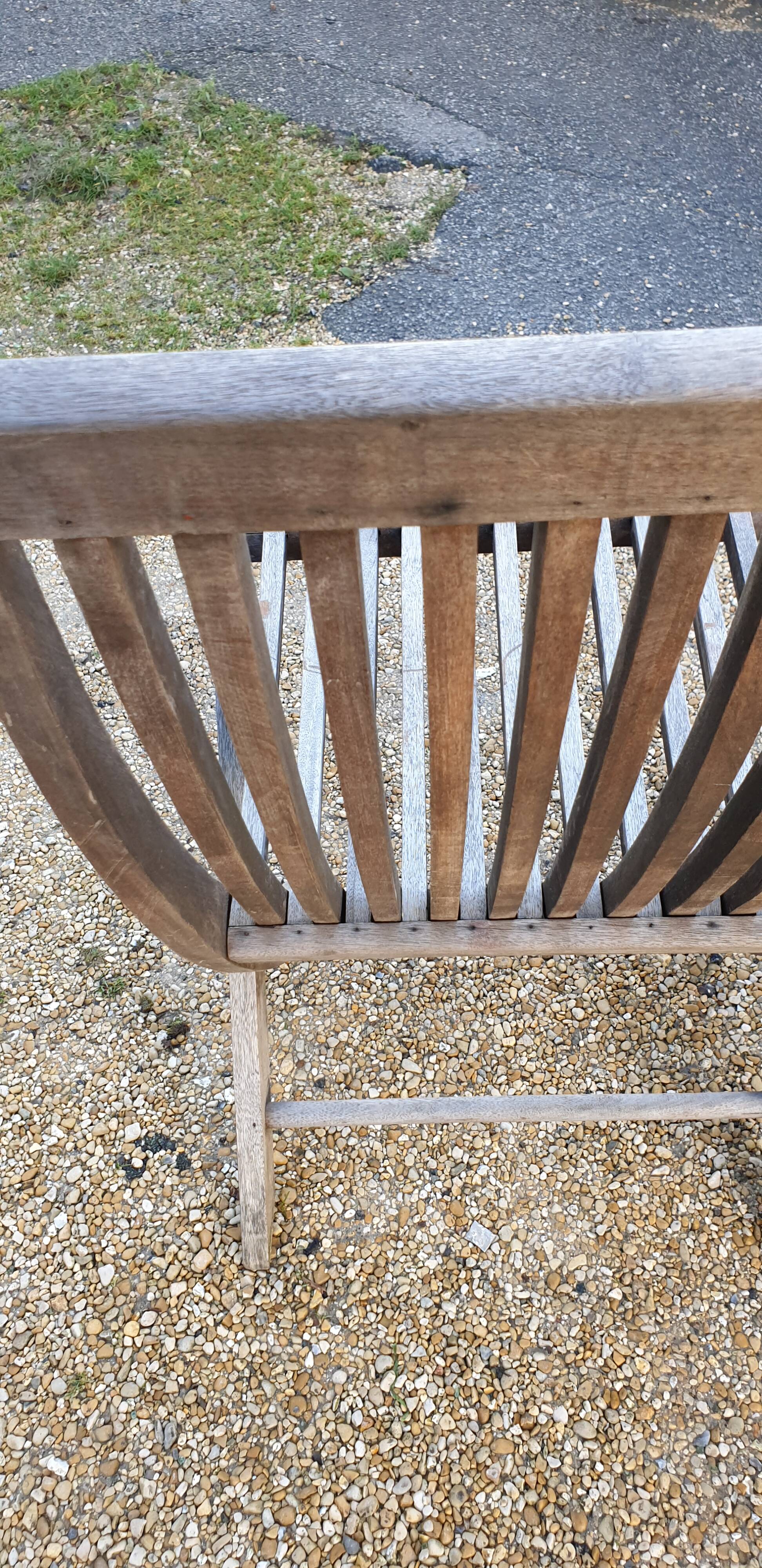 Teak comb chairs