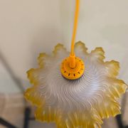 Art Deco orange glass pendant light