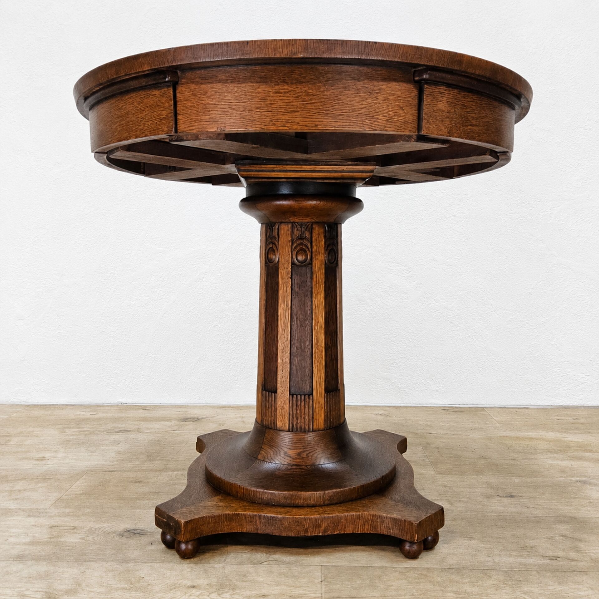 Antique oak Art Deco games table / card table