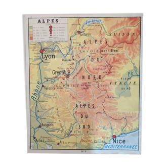 Old school map alpes