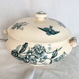Longwy soup tureen with botanical decor