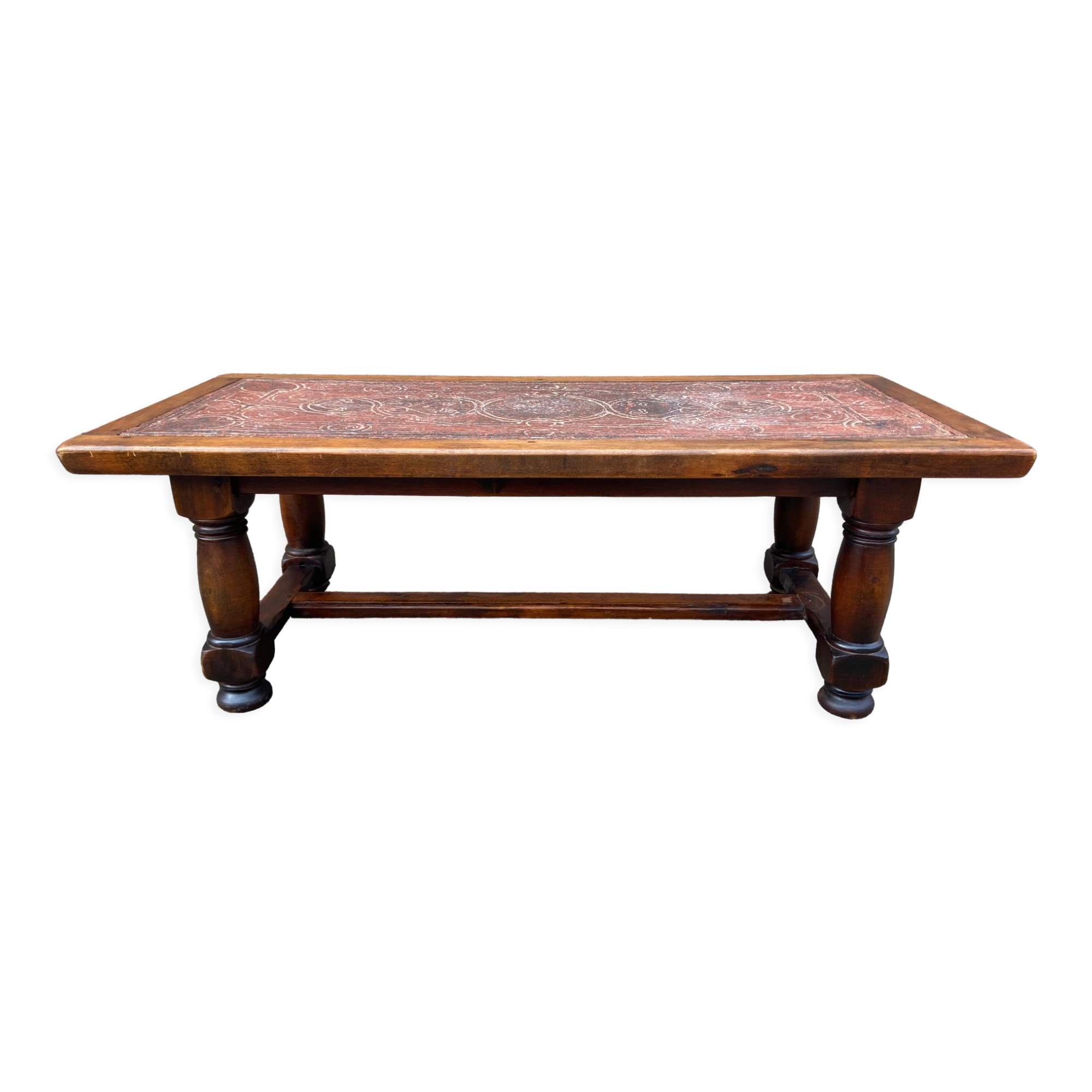 Vintage lava stone coffee table 60s