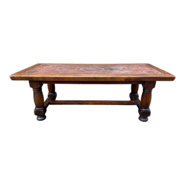 Table basse vintage pierre de lave 60s