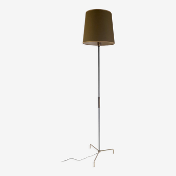 Tripod floor lamp in brass and metal – 50s/60s