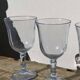 4 verres à pied bleutés
