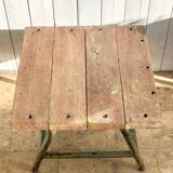 Industrial coffee table patina green