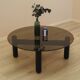 Italian smoked glass coffee table, 1990s