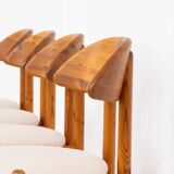 Ensemble de 4 chaises en pin par Vamdrup Stolefabrik (Danemark, années 1970).