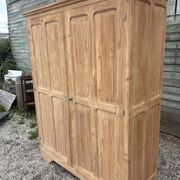 Parisian wardrobe / vintage wardrobe in raw wood