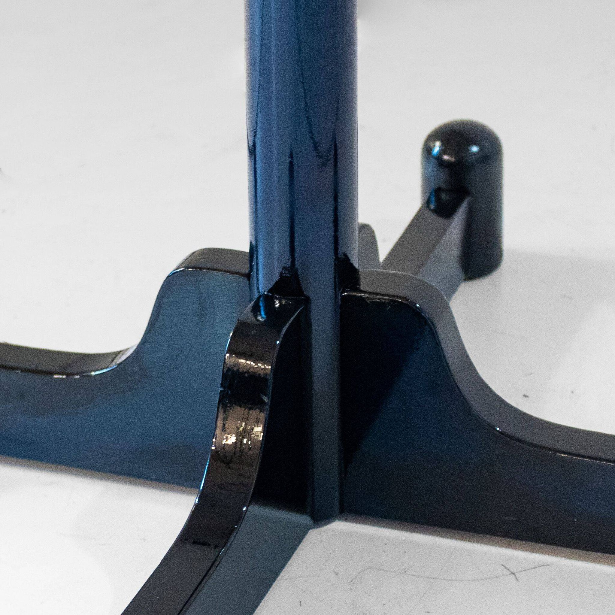 1970s Italian Modern Dark Green Glazed Wood Coat Rack